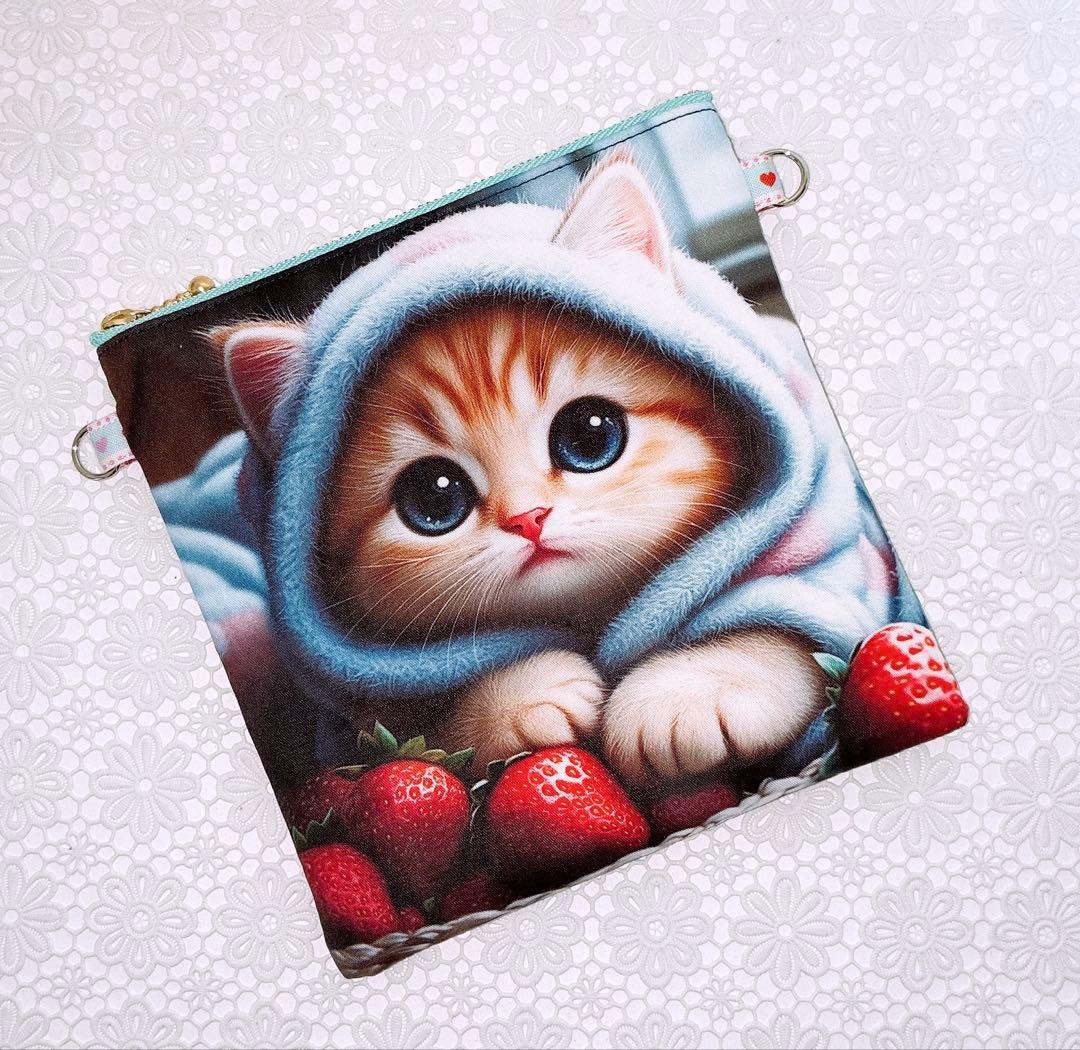 フラットポーチ♡にゃんこ＆わんこ