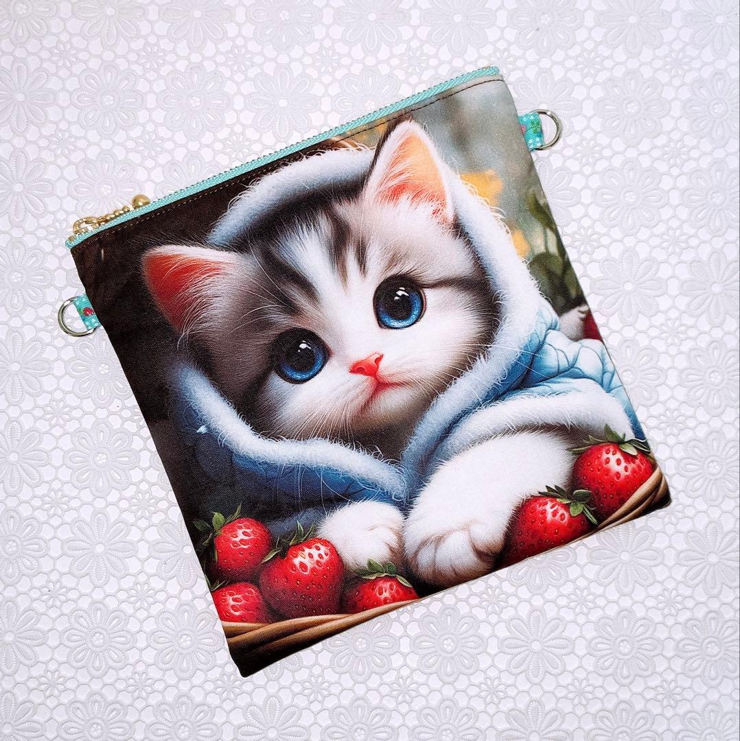 フラットポーチ♡にゃんこ＆わんこ