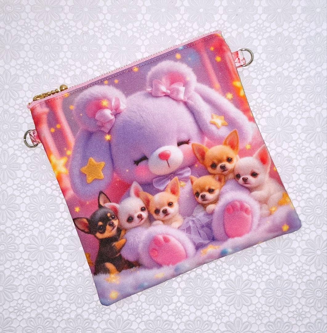 フラットポーチ♡にゃんこ＆わんこ