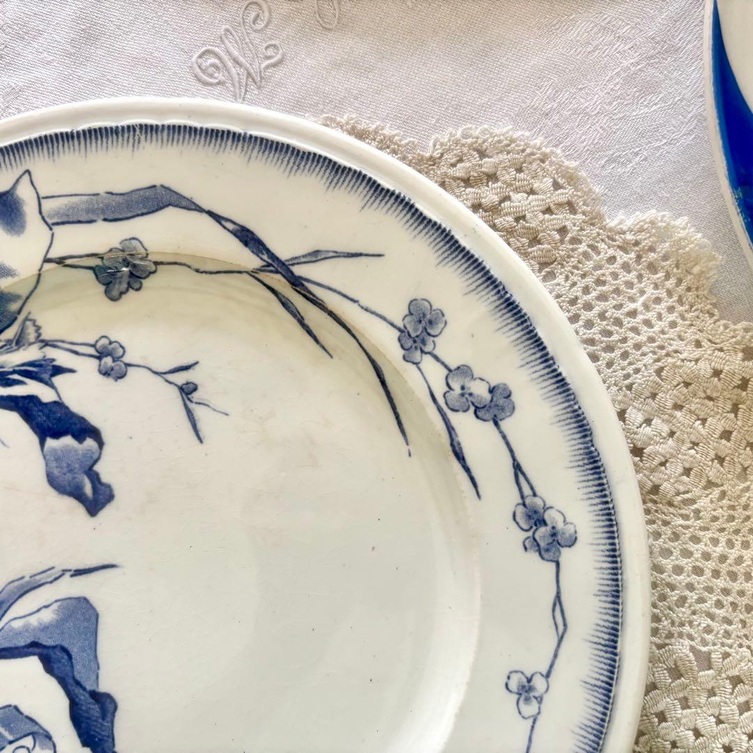 お値下げ＆希少⁺✧༚フランスアンティーク˚✧ ボルドー窯ディナープレート❁⃘˚⁎