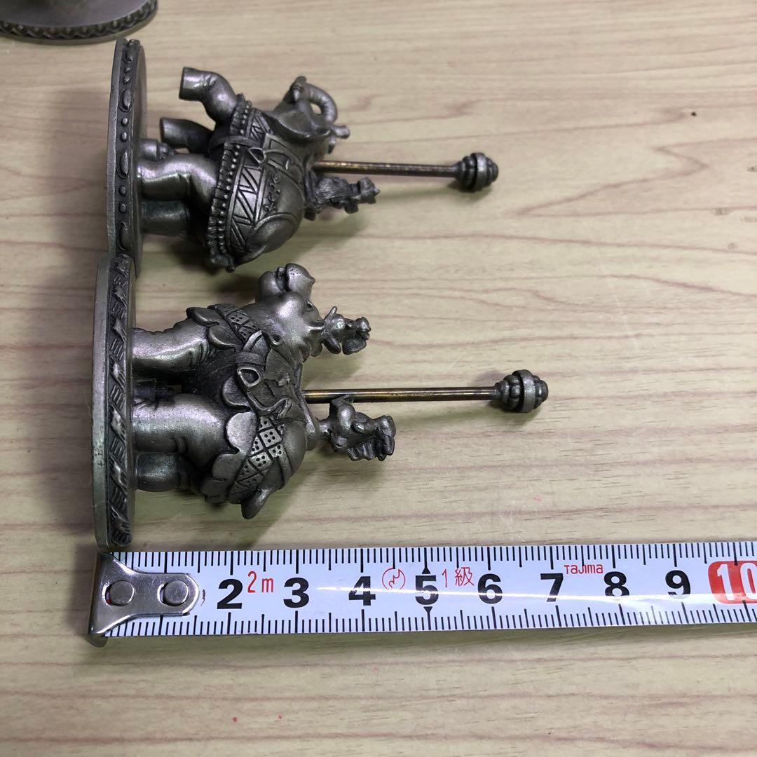 め7●ヴィンテージ /Hudsonハドソン/ピューター pewter 動物6体