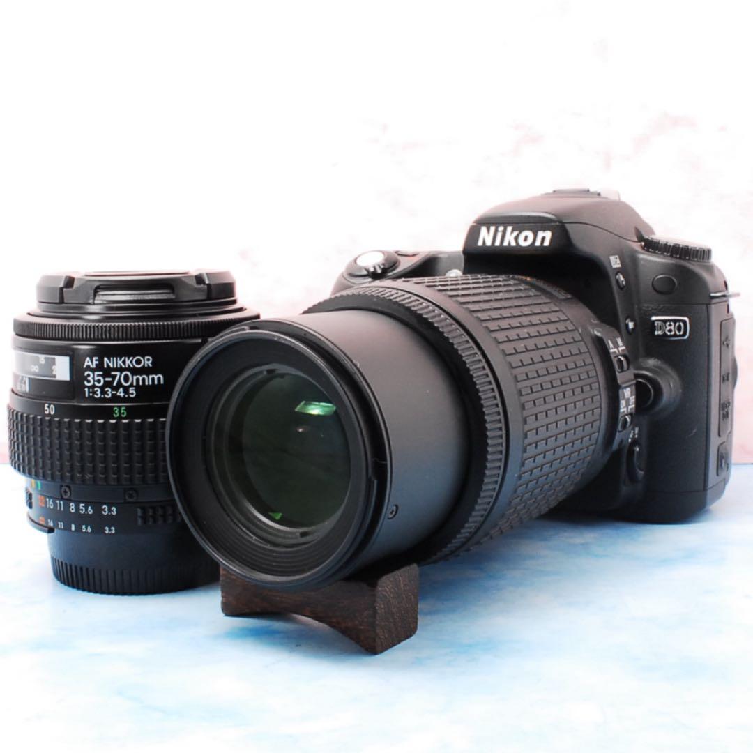 ニコン D80☆一眼レフカメラ☆高性能☆入学式にも最適☆望遠レンズ付