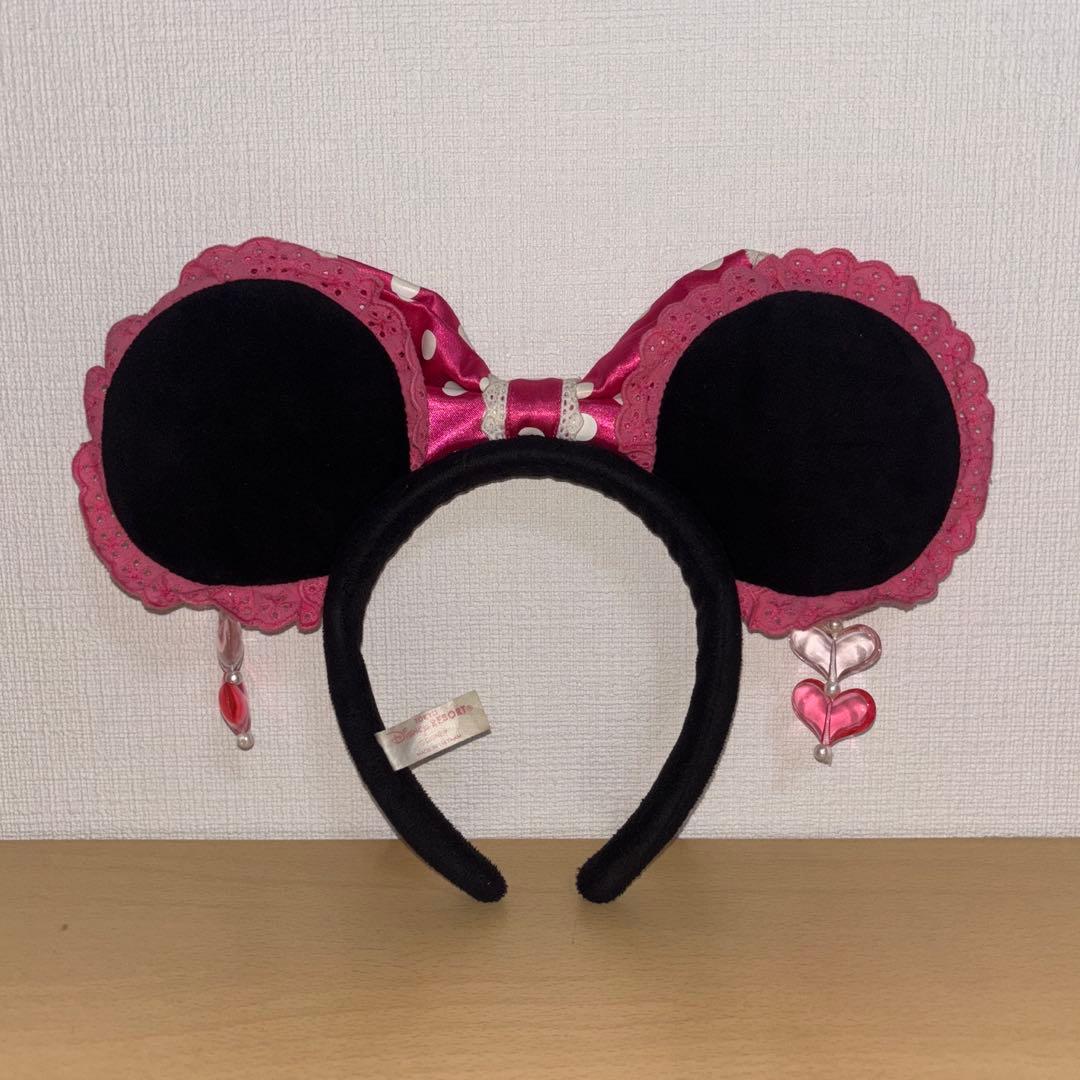ディズニー ミニー イヤリング カチューシャ ピンク 水玉 即日発送可