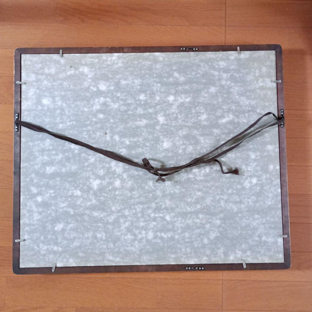 絵画　油彩　子供とウサギ　P10号 木製フレーム付き　立枝
