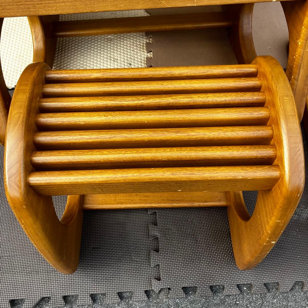 かねはち 木製ロッキングチェア オットマン付き