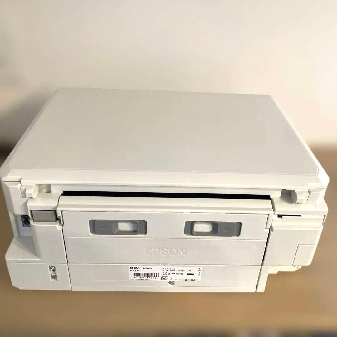 EPSON プリンター　EP-709A 白　ジャンク　互換インク付き　エプソン