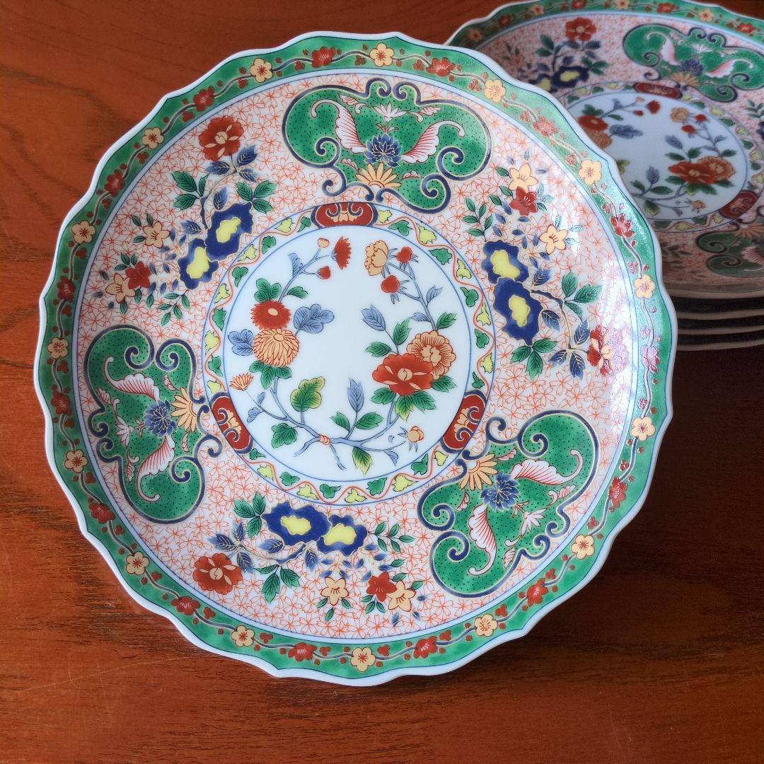 有田焼 南風窯 古伊万里　銘々皿揃　6寸皿 19.5cm和食器　色絵