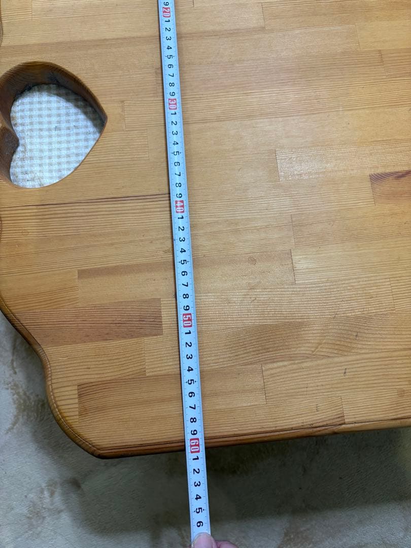 カントリー家具　ローテーブル　ハート　ロングサイズ