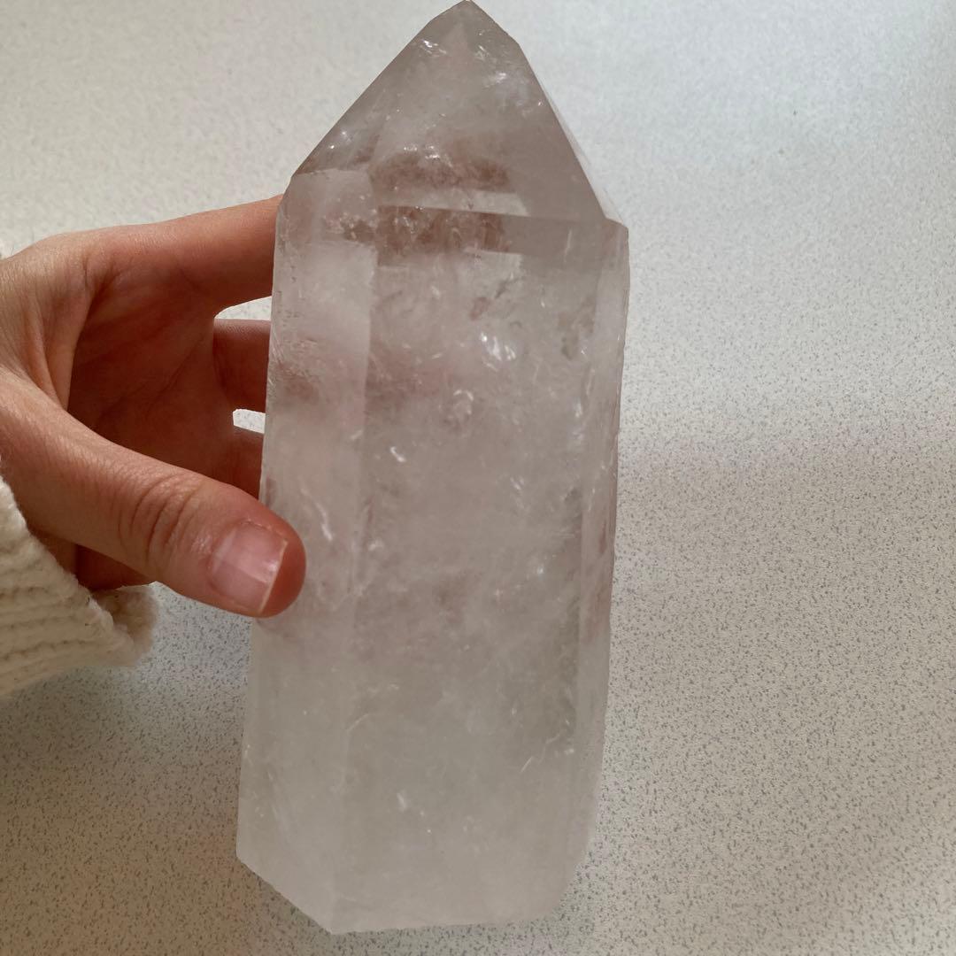 クリスタルポイント　立ち水晶　水晶ポイント　自立　六角柱　クリスタルチューナー