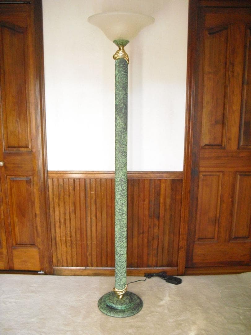VRELCO／イタリア☆豪華フロアスタンドライト☆調光スイッチ 青銅風純金メッキ