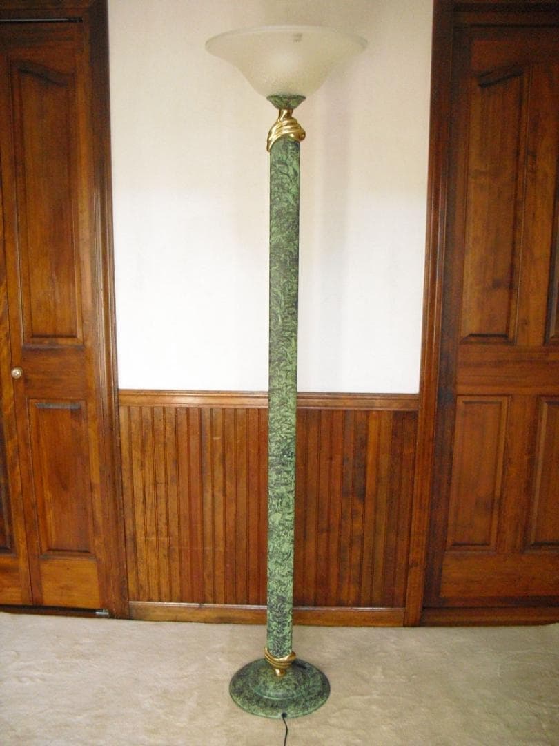 VRELCO／イタリア☆豪華フロアスタンドライト☆調光スイッチ 青銅風純金メッキ