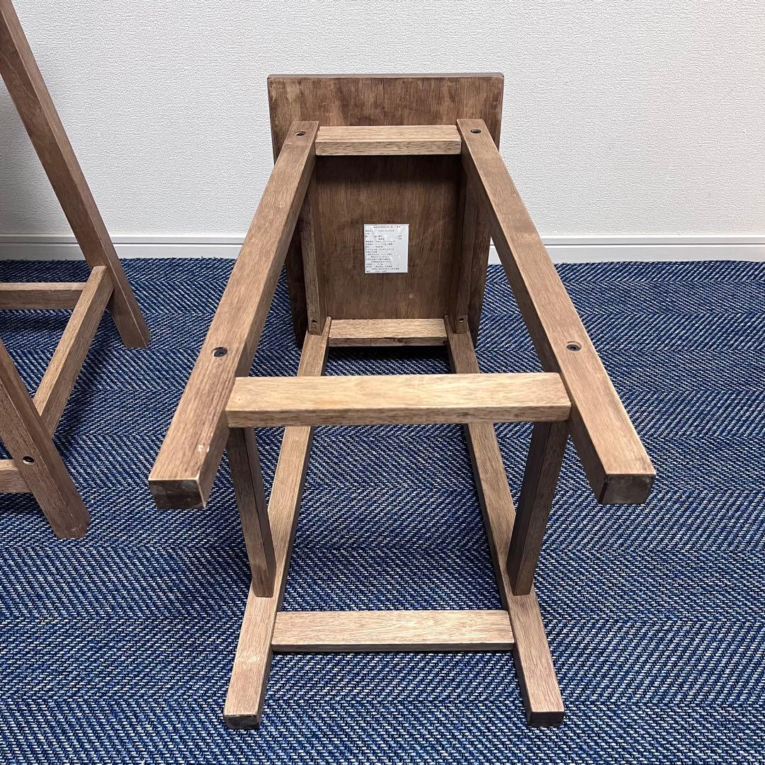 ①スツール　木製 タイル 椅子　大川家具　TESTA テスタ　天然木　北欧