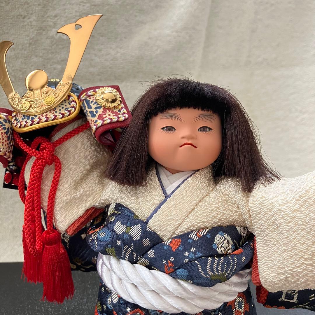 幸一光作「金太 兜」5号の五月人形ケース飾り