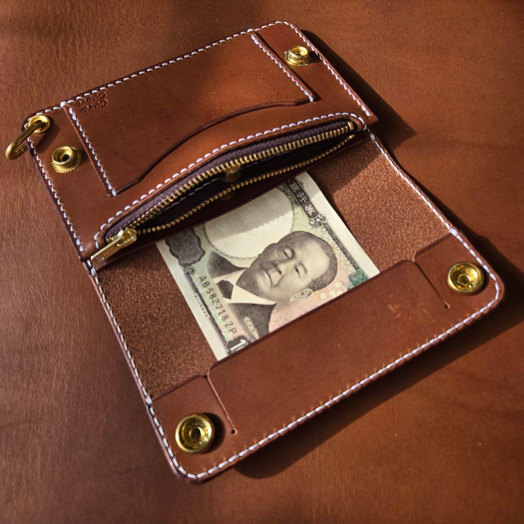 279ミドル　トラッカーウォレット イタリアンレザーTOSCANOLiscio