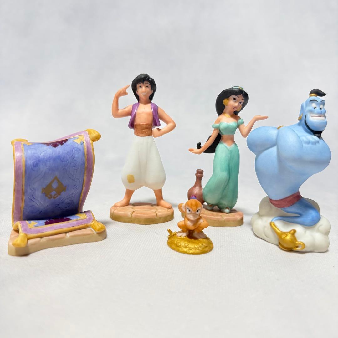 希少 廃盤☆ディズニー 加藤工芸 アラジン 箱庭フィギュア セット レア