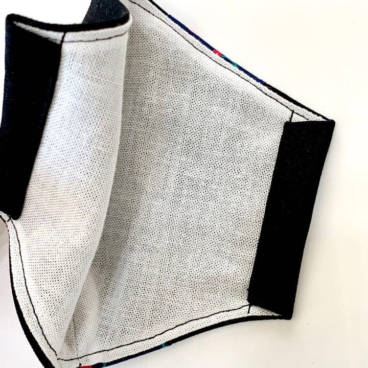 No.274 オーダーマスク　ハンドメイド　さくらんぼ　ネイビー　おまとめ割