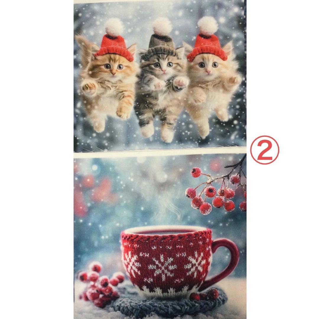 ♡ハンドメイドオーダーページ♡雪の中を飛び回るニャンコとニットカップパネル
