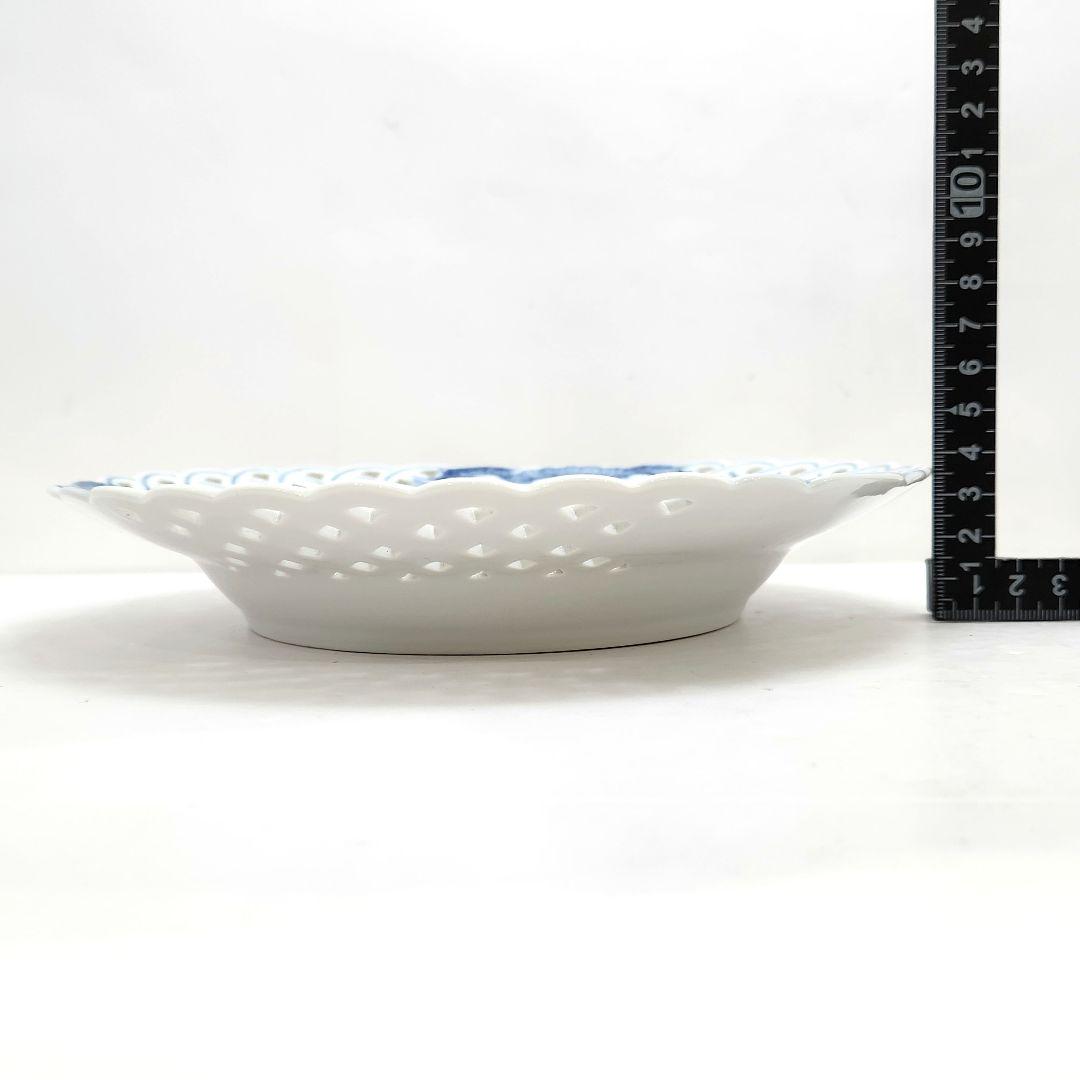 Y3485-3 ロイヤルコペンハーゲン ブルーフラワー オープンワーク 皿　S