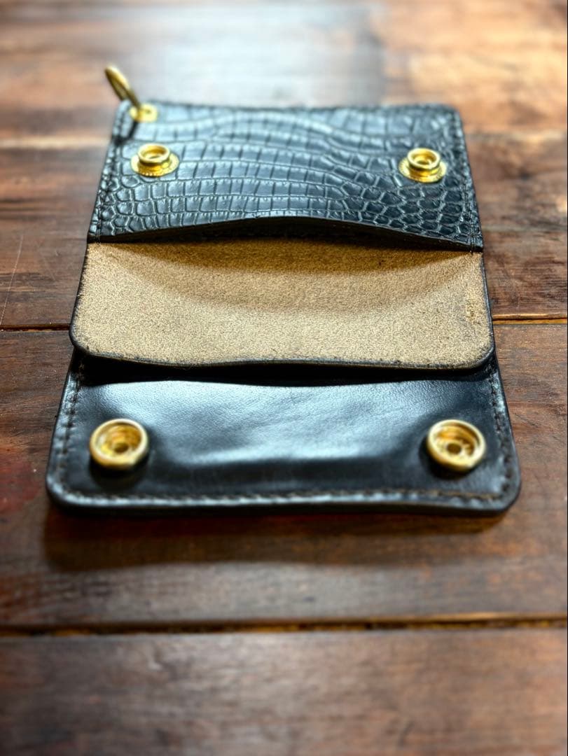 ミニトラッカーウォレット HORWEEN クロムエクセル クロコダイル カスタム