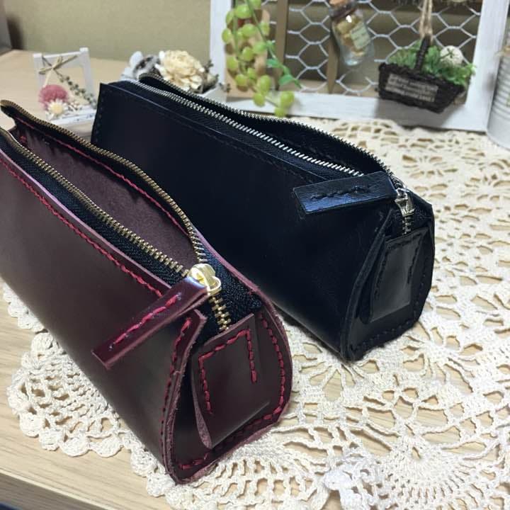 ご確認用 本革ペンケース ペンシース 三角ペンケース レザークラフト