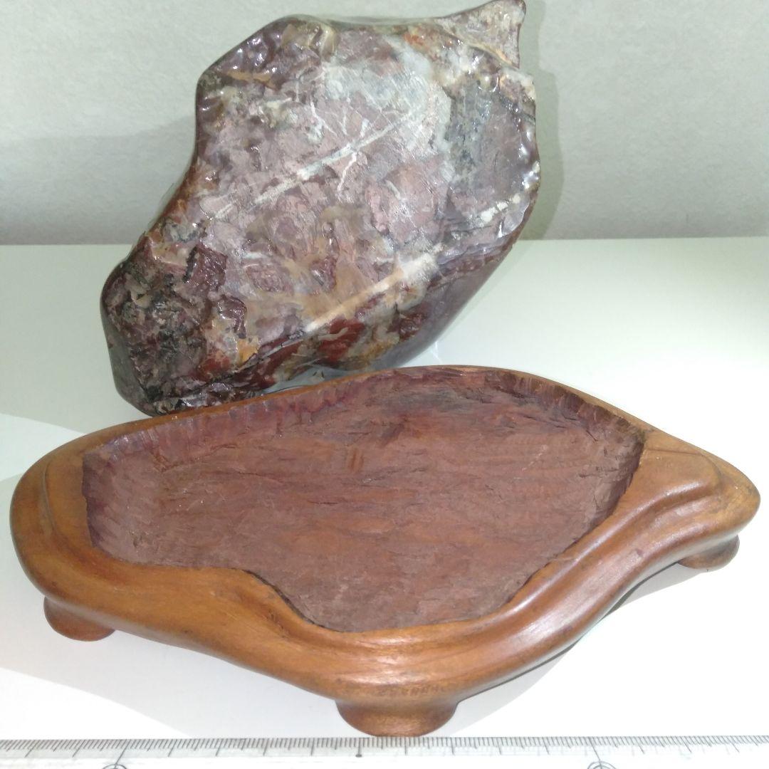 赤玉石　赤石　徳島県産　ジャスパー　　 台付き１個