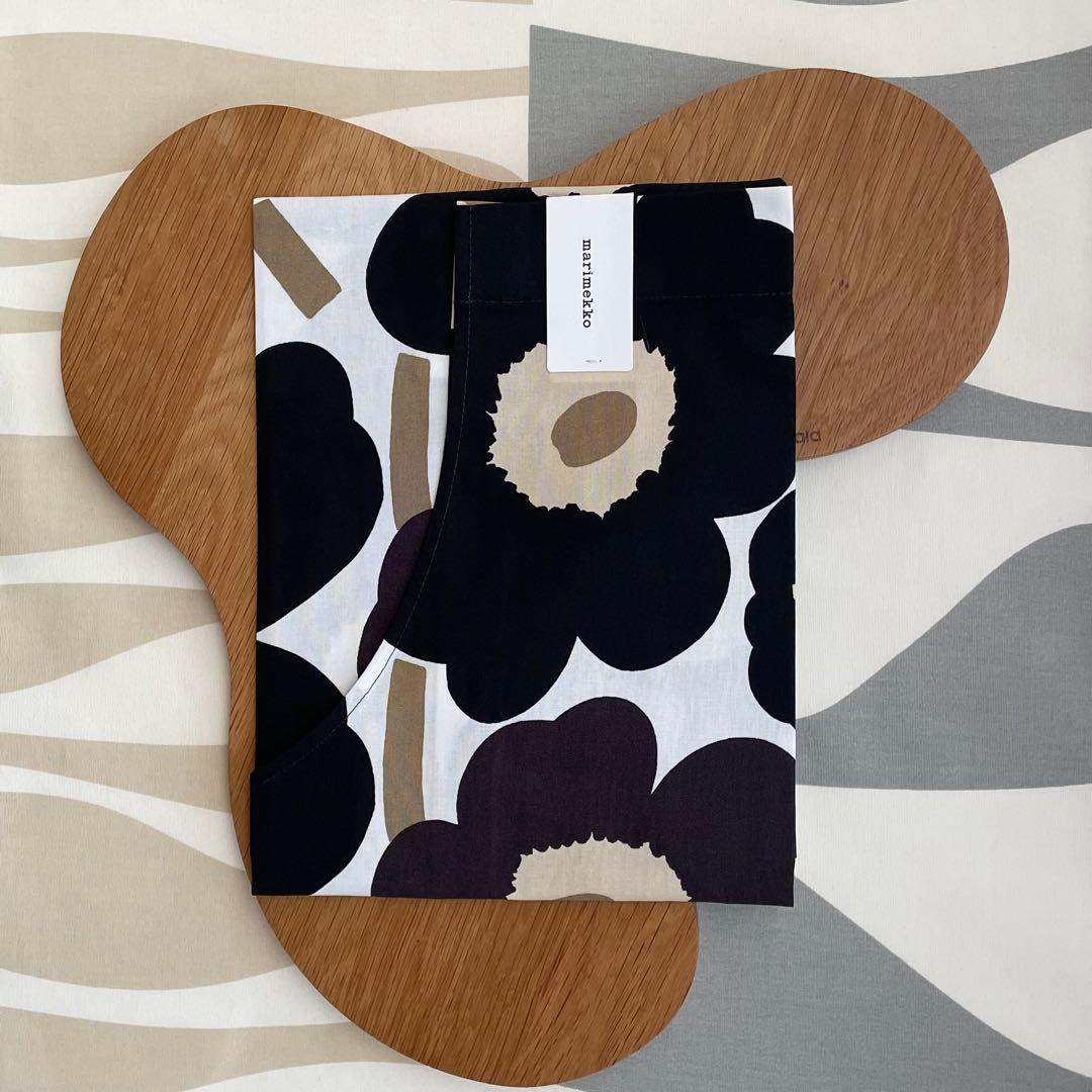 新品 marimekko Pieni Unikko エプロン ダークグレー