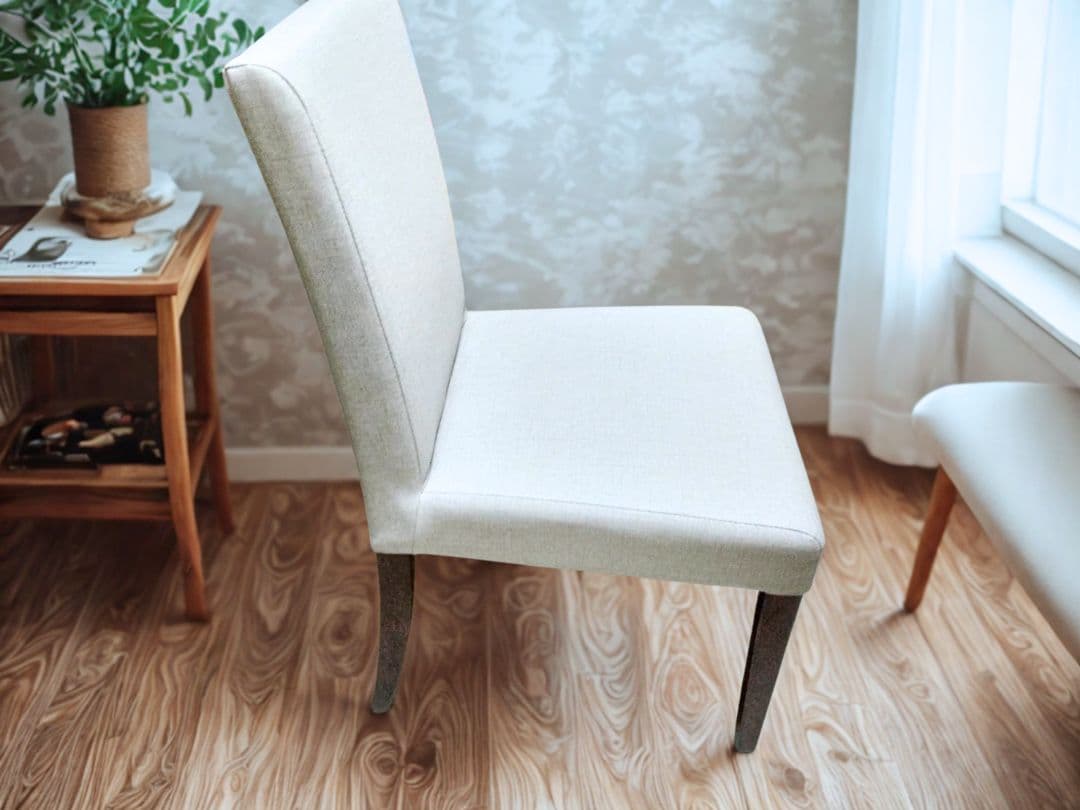 北欧風 グレー ファブリック ダイニングチェア