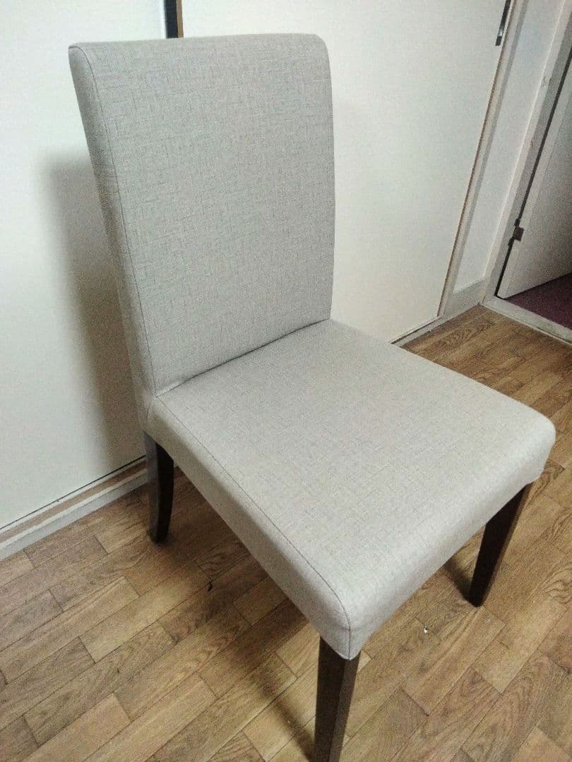 北欧風 グレー ファブリック ダイニングチェア