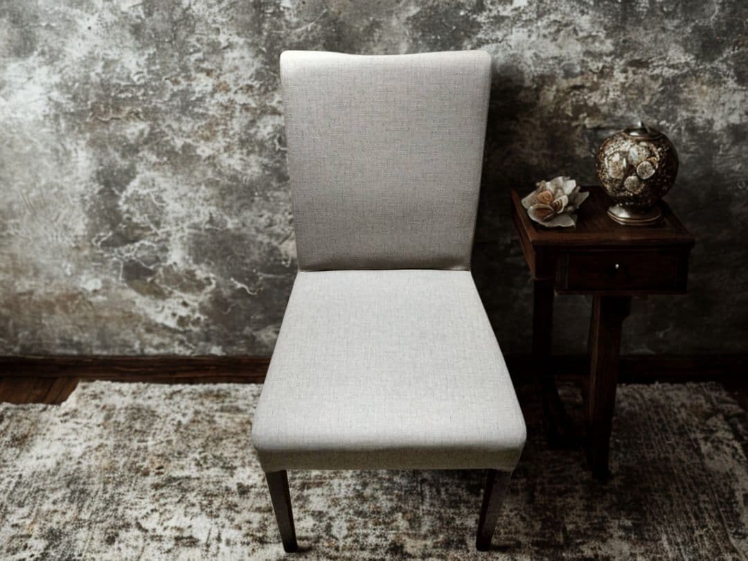 北欧風 グレー ファブリック ダイニングチェア