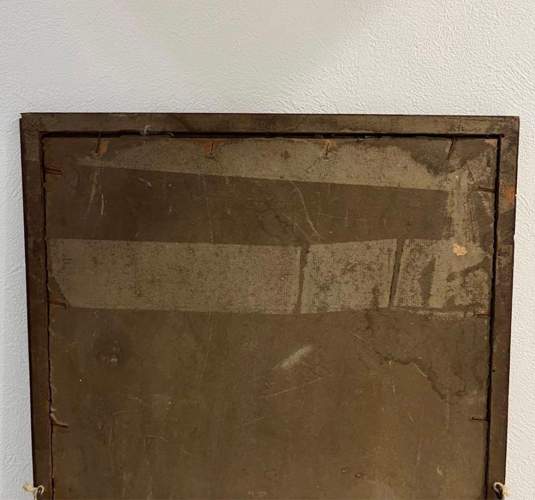 フランスアンティーク アートフレーム 絵画 額縁壁掛け 城の風景 木製フレーム