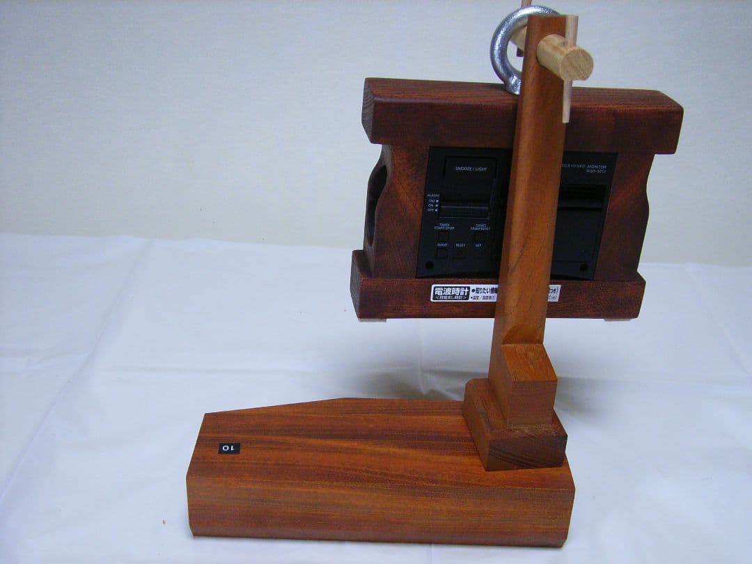 10FSBD◎欅板材の電波目覚まし時計台カシオDQD-S01J【TED除く】