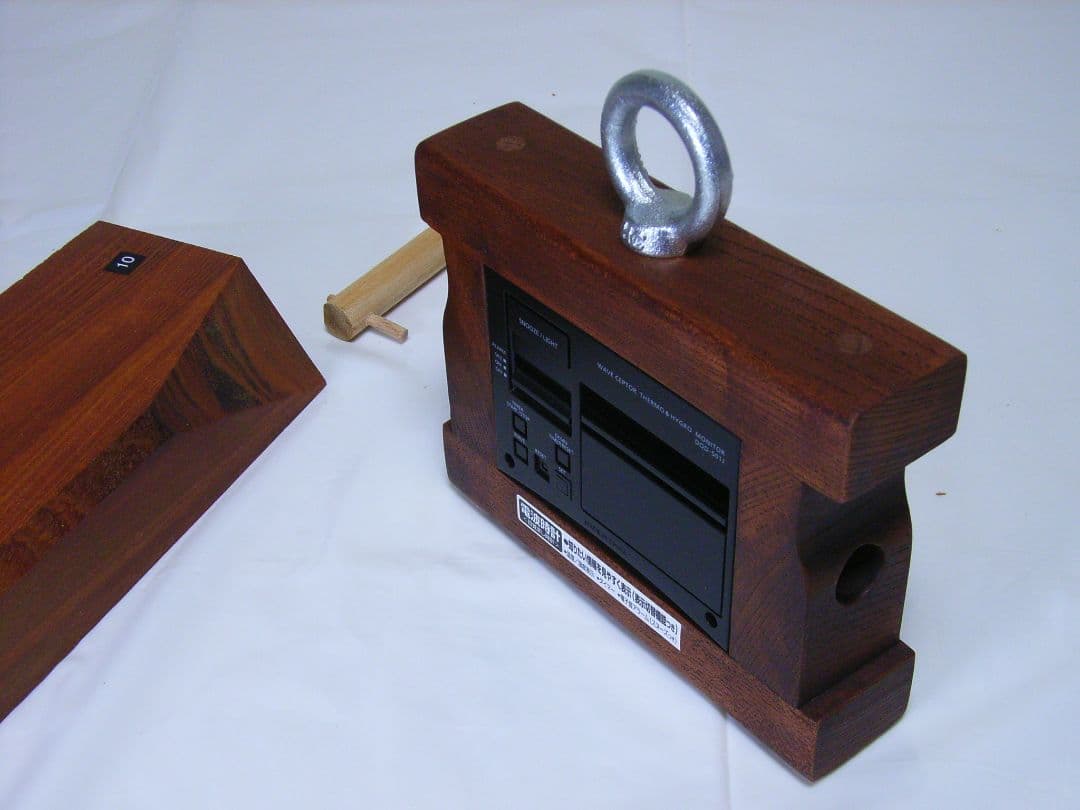 10FSBD◎欅板材の電波目覚まし時計台カシオDQD-S01J【TED除く】