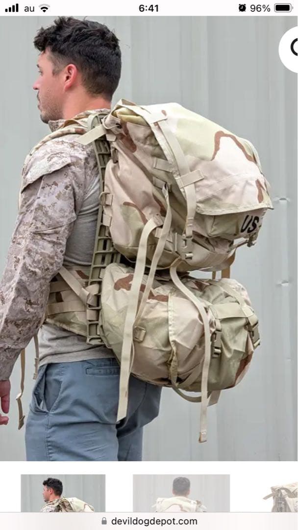 米軍MOLLE IIリュックシステムウッドランドカモ