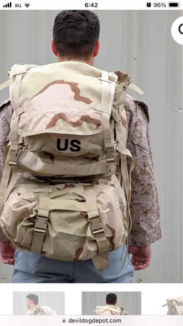 米軍MOLLE IIリュックシステムウッドランドカモ