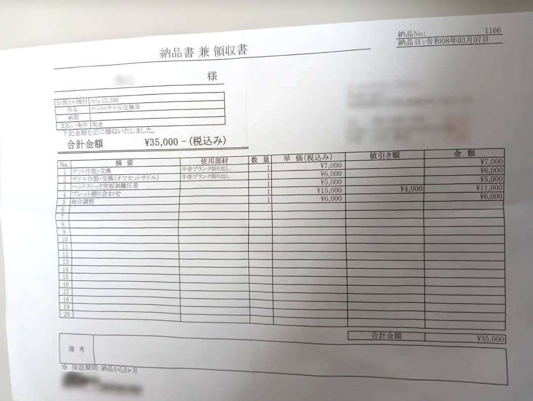 Aria ’70s GL500　Guild D-55 モデル