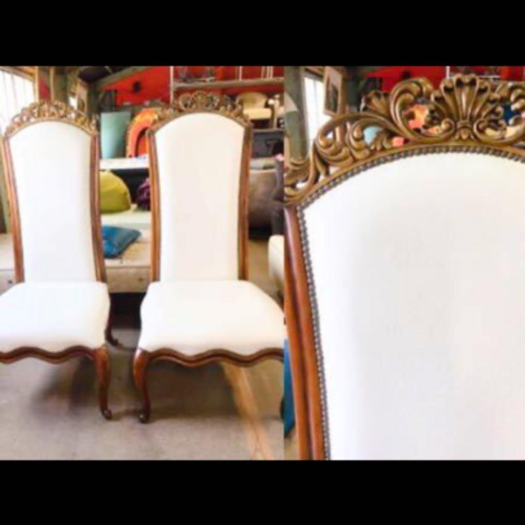 2台セット オーダー家具　デザインチェア バリ アジアン アンティーク調