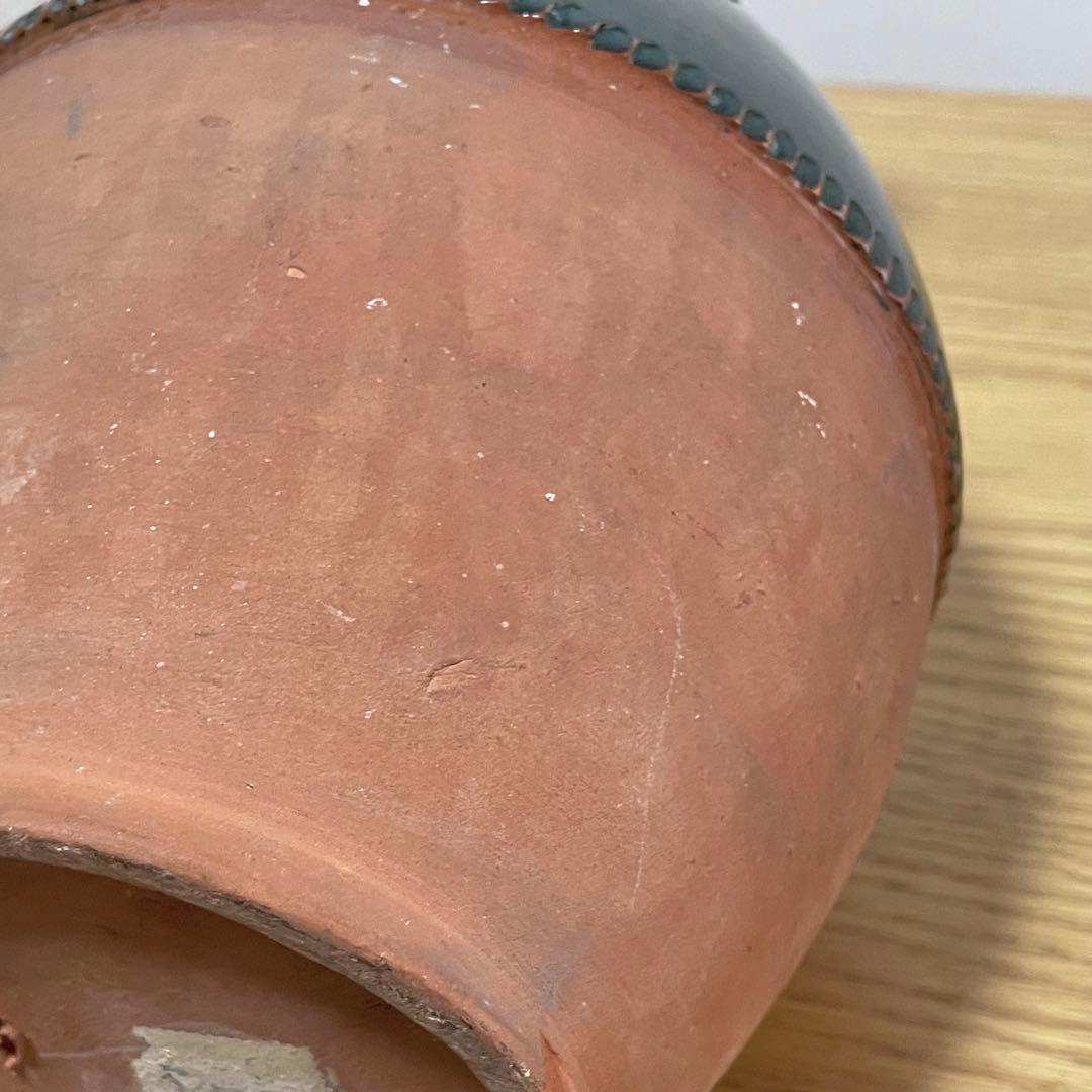 ビンテージ テラコッタ 半緑釉 水注 花瓶 フラワーベース 南仏