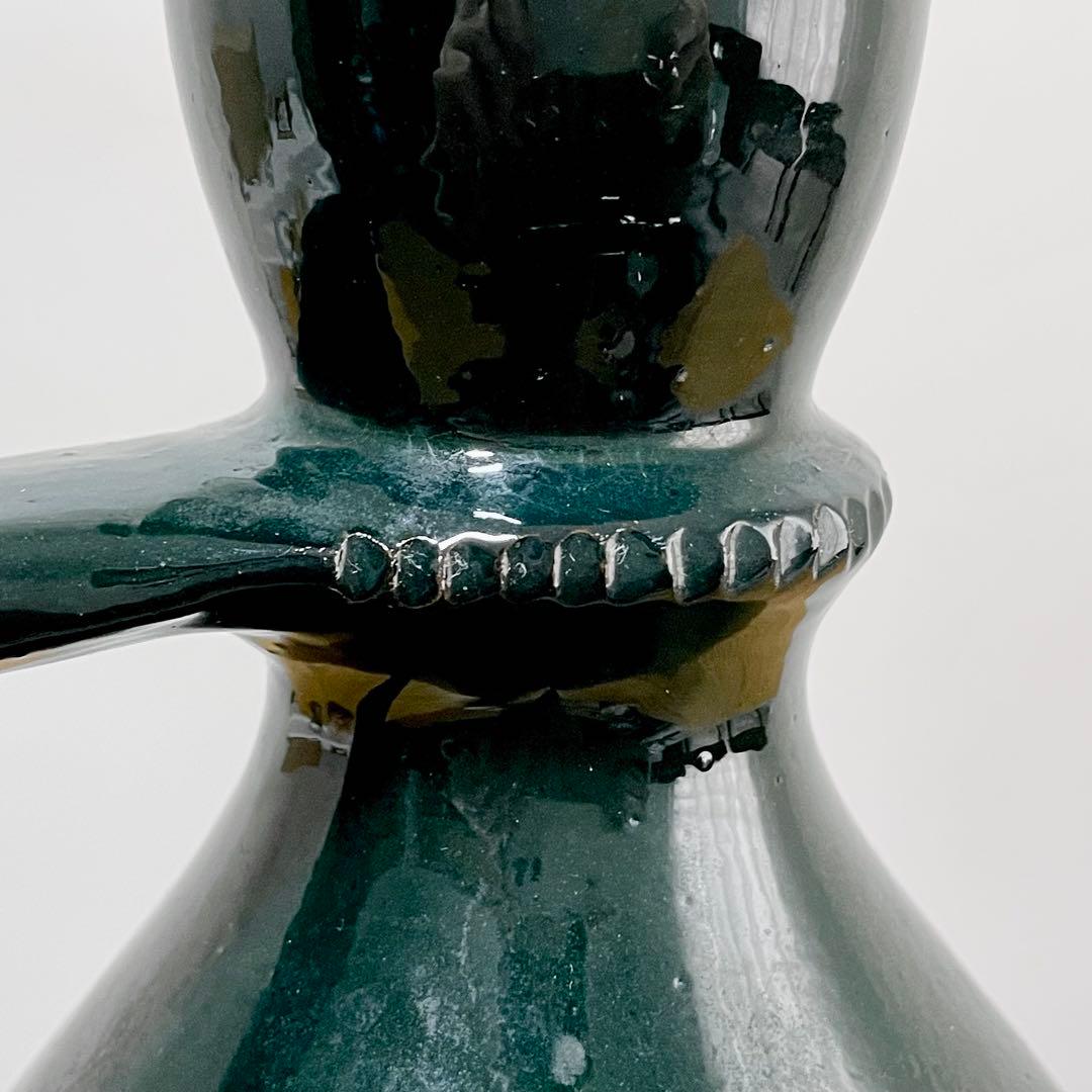 ビンテージ テラコッタ 半緑釉 水注 花瓶 フラワーベース 南仏