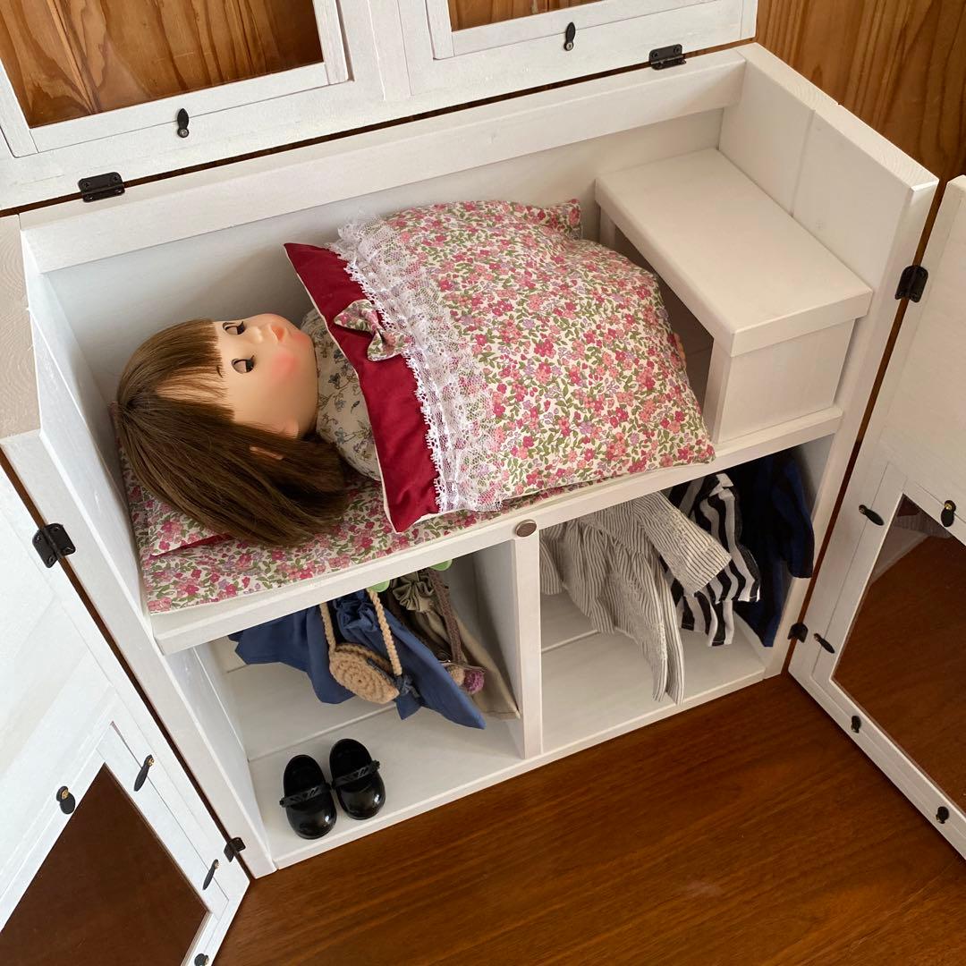 ぽんちゃん　木製人形用クローゼット　ぽぽちゃん　ハンドメイド