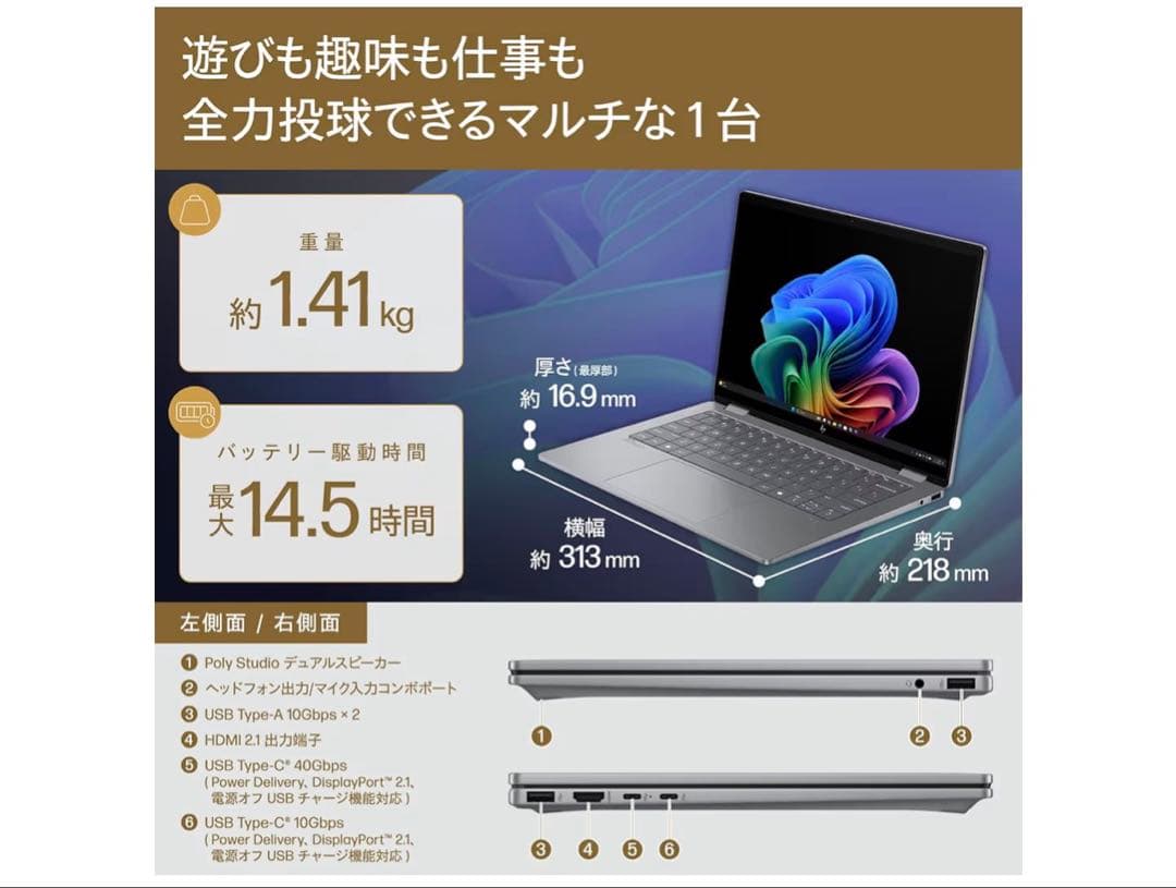 HP OmniBook X Flip 14-fk 14インチ