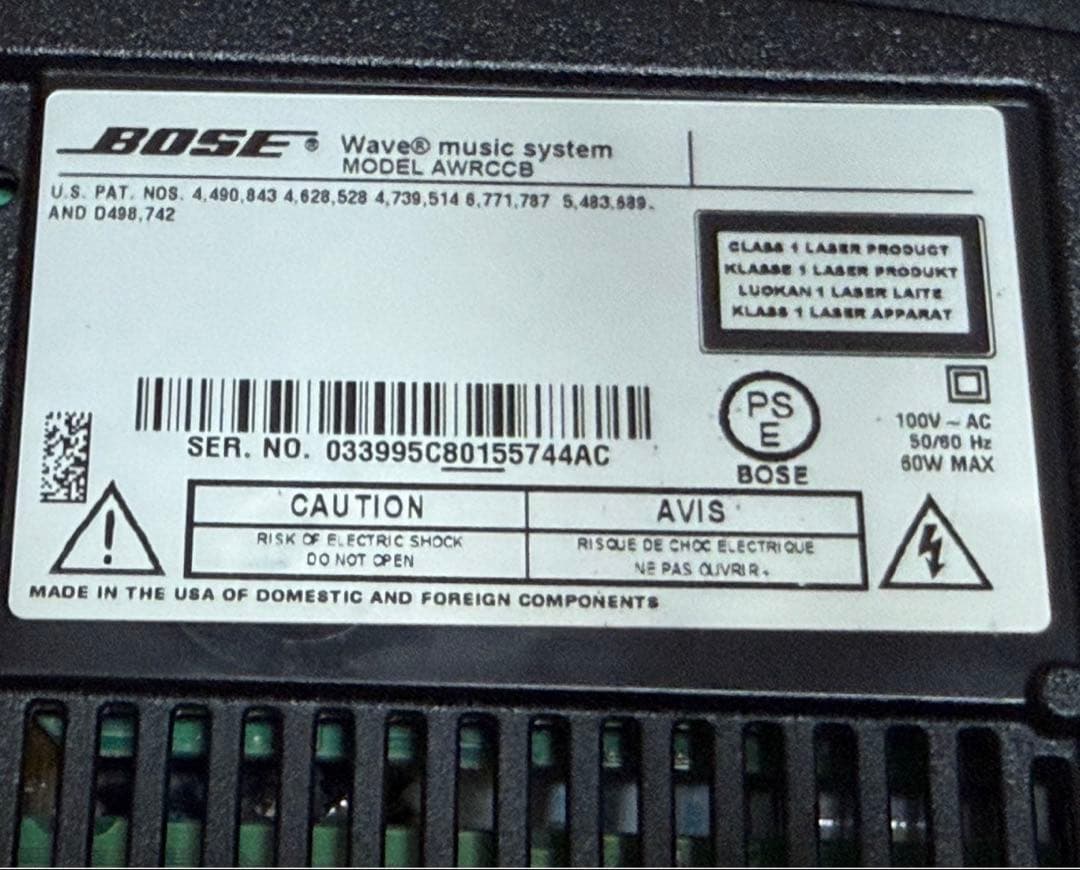 BOSE Wave Music System リモコン 純正コード 完動品