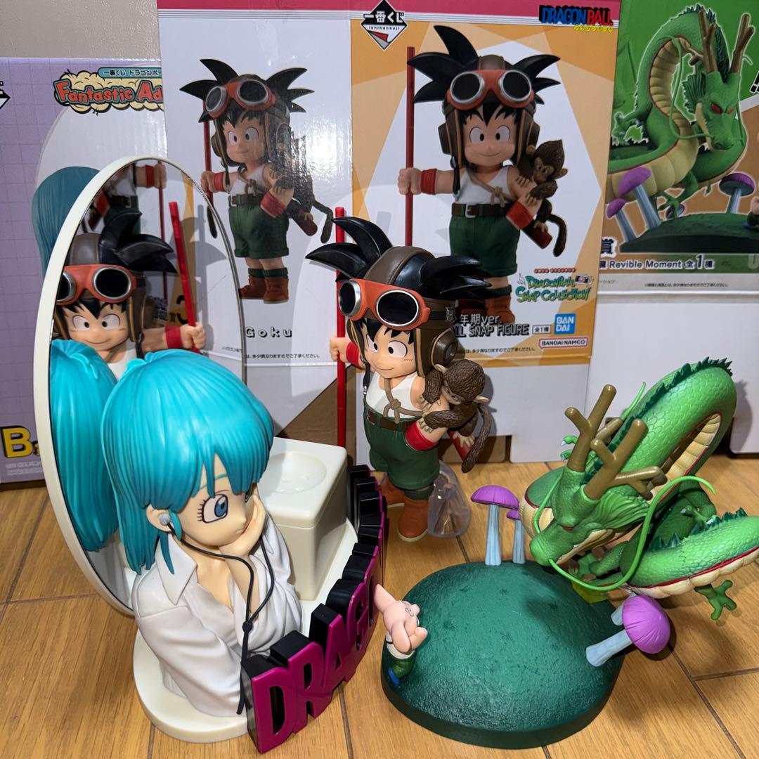 ドラゴンボール一番くじ　孫悟空、ブルマ、神龍＆ウーロン、3体セット（おまけ付き）