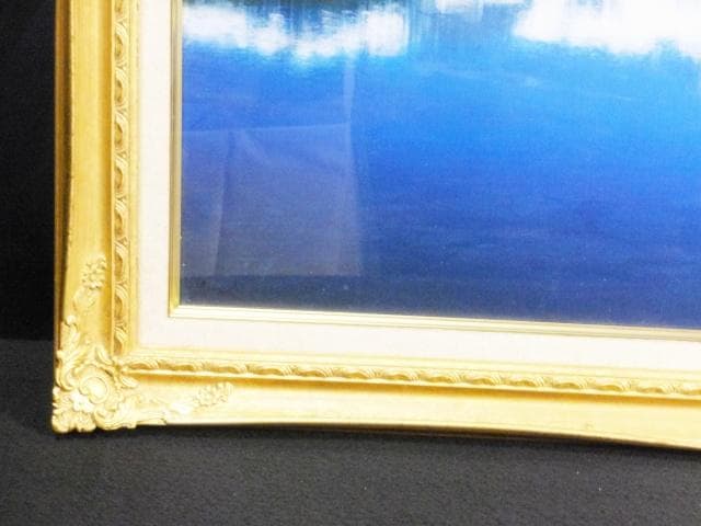 作者不詳 直筆サイン『マッターホルン展望』キャンヴァスに油彩 20号 0202A