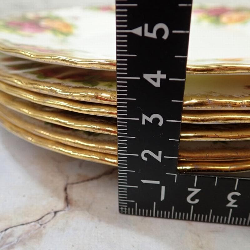 RU-6212　ロイヤル　アルバート　カントリーローズ　プレート　18㎝　6客。