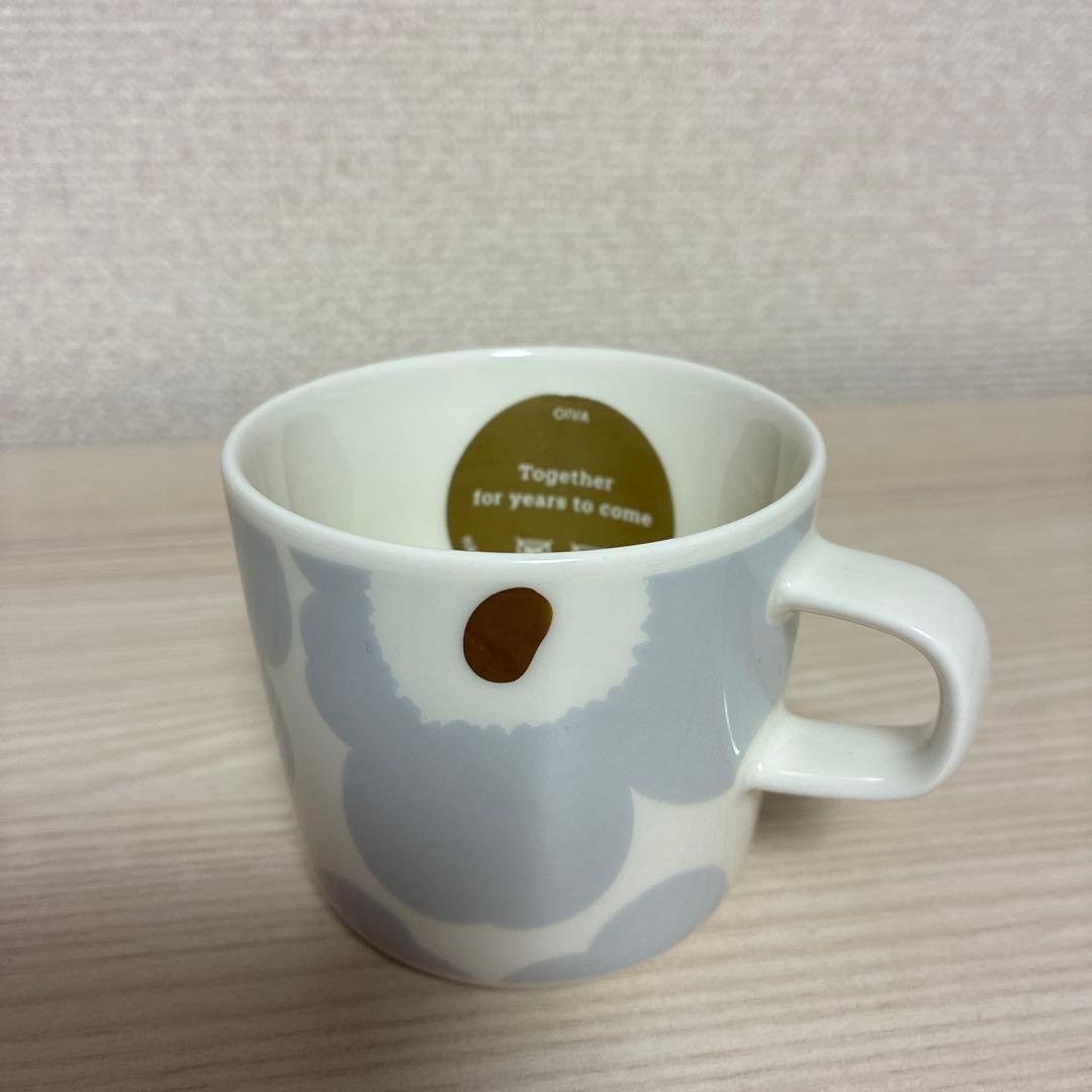 【新品未使用】マリメッコ　アイシーグレー　カップ　プレート