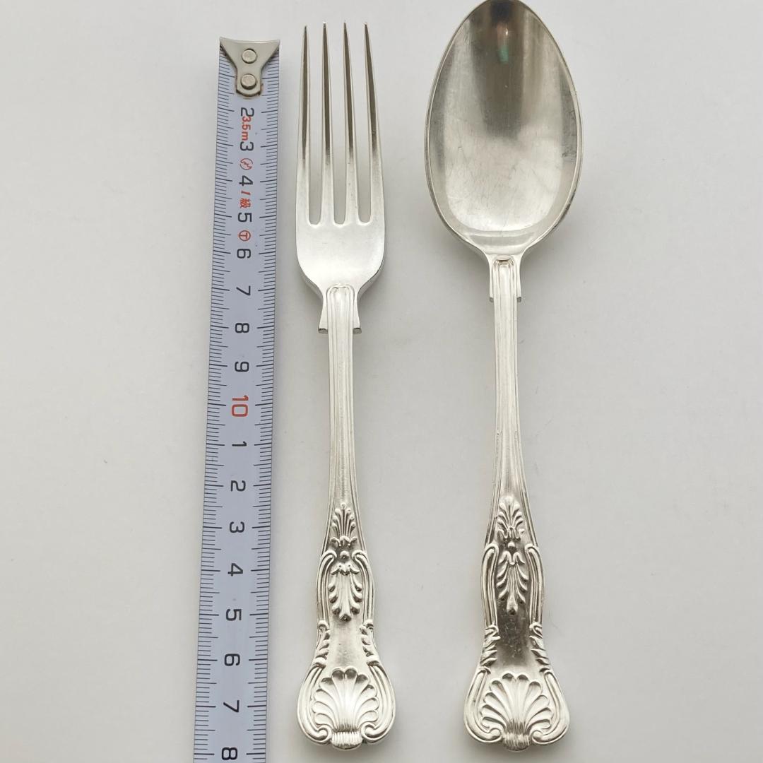 英国 Mappin&Webb デザートスプーン＆フォーク 18cm セット