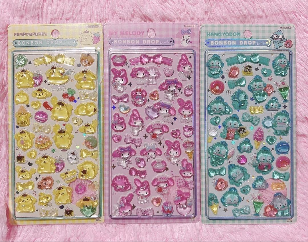 ボンボンドロップシールサンリオキャラクターシールセット 8種セット