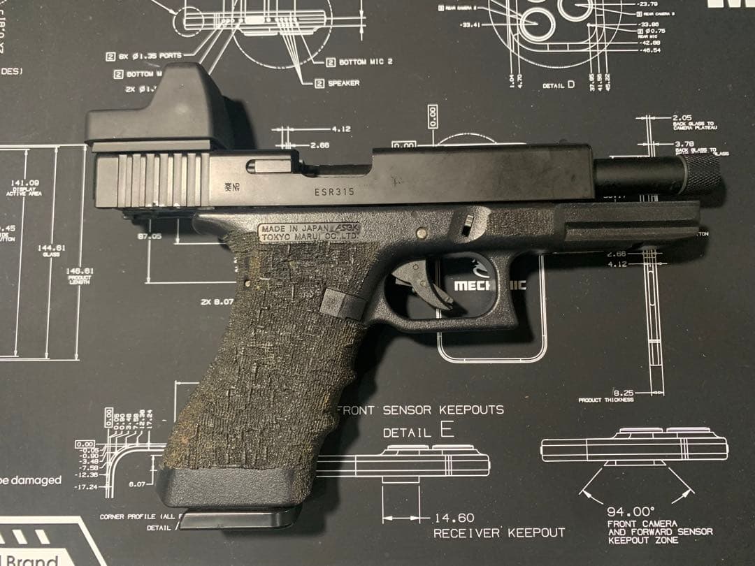 r*o様 東京マルイ Glock 18C ガスブロガン 9x19 光学サイト搭載