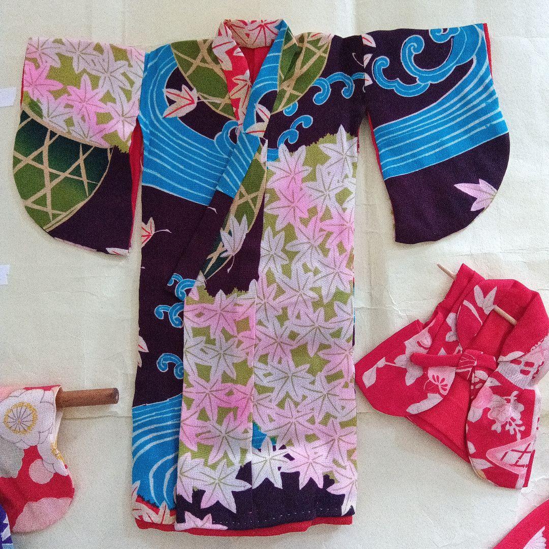 ミニチュア着物ハンドメイド4点セット