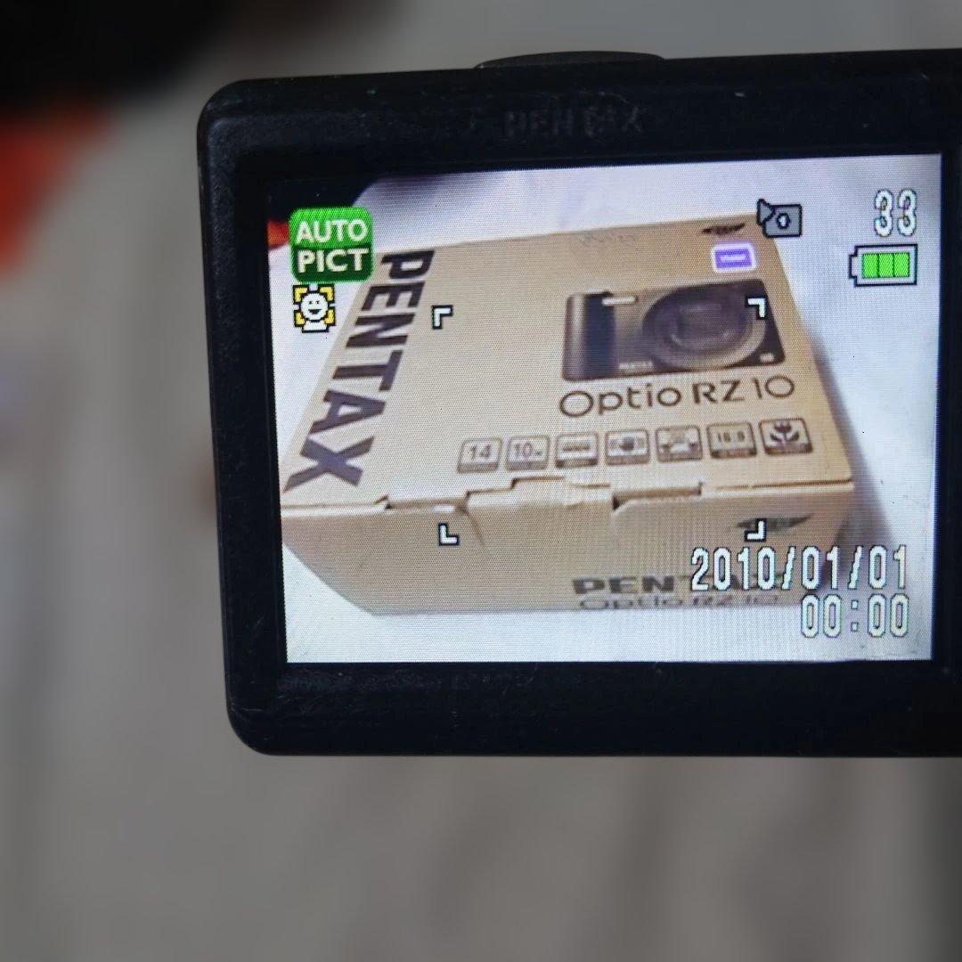 （理由あり商品）PENTAX デジタルカメラ 紫色 10倍ズーム